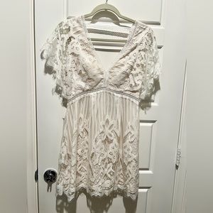 Cream lace dress